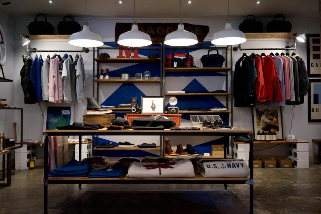 Boutique retail store with curated displays
